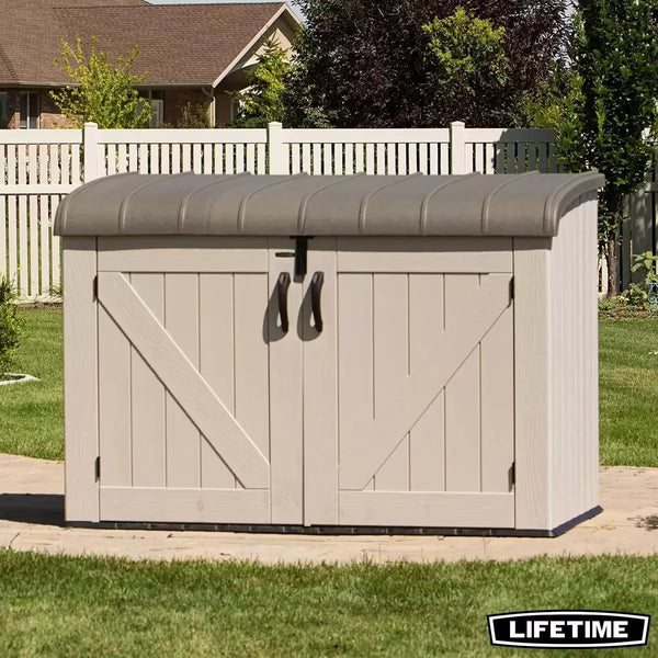 Lifetime Shed 6ft 2" x 3ft 4" Outdoor Garden Storage Shed For Bikes, Tools and Bins