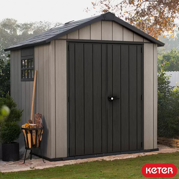 Keter Oakland Shed 7ft 6" x 7ft Large Outdoor Garden Storage Shed House