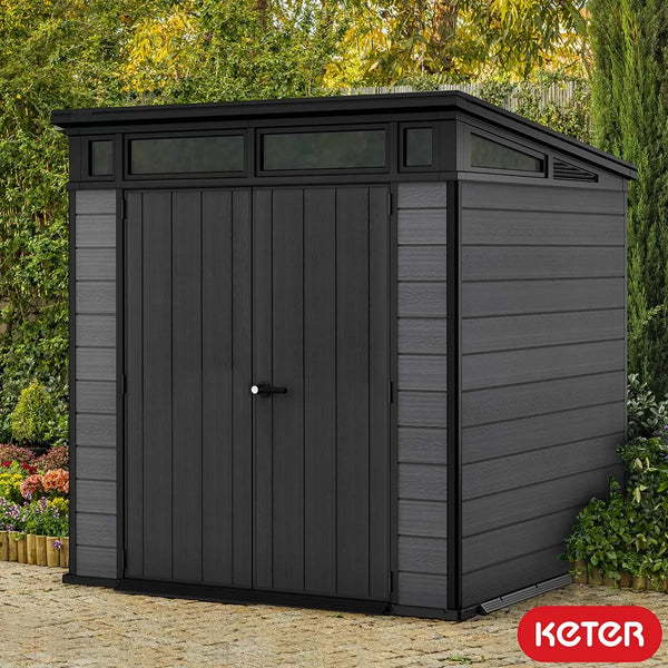 Keter Cortina shed 7ft 1" x 7ft 1" Outdoor Garden Storage Shed House