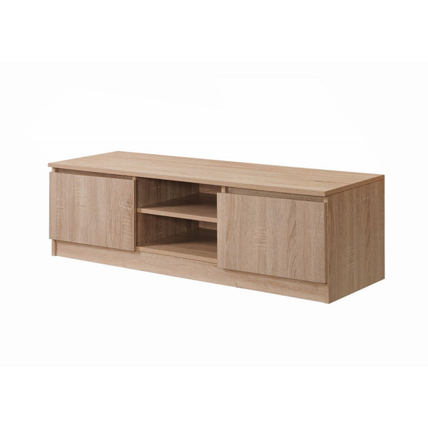 Zinsom 120cm TV Cabinet Stand with 2 Doors and 2 Drawers in Oak