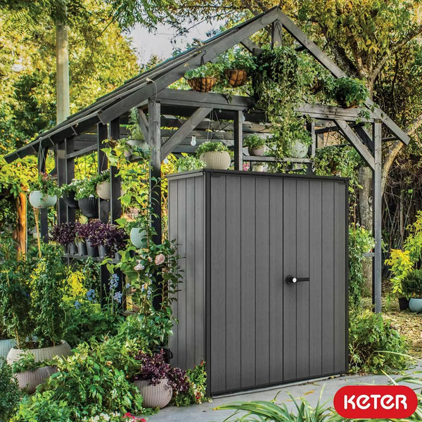 Keter Cortina Alto  (1.4 x 0.7m)  Vertical Garden Storage Shed with Shelves