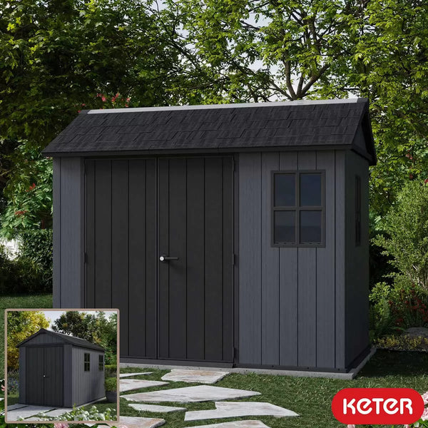 Keter Newton Plus Plus 9ft 5" x 7ft 6" (2.9 x 2.3m) Outdoor Garden Storage Shed