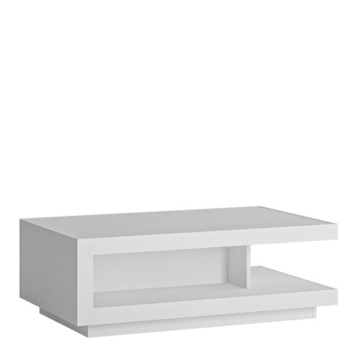 Luscanny Designer coffee table in Riviera White for Living Room, Bedroom, Office