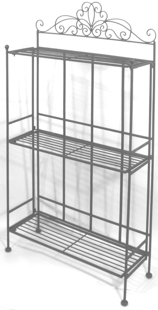 3 Tier Metal Plant Stand, Plant Display Rack, Ladder-Shaped Stand Shelf, Pot Holder for Indoor Outdoor Use, Black