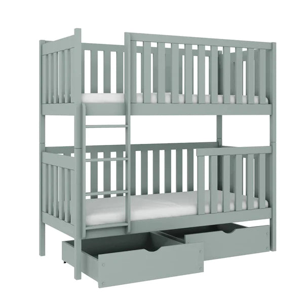 Luscanny dizava Large Wooden Bunk Bed with Stoage Boxes in 3 Colours with mattress