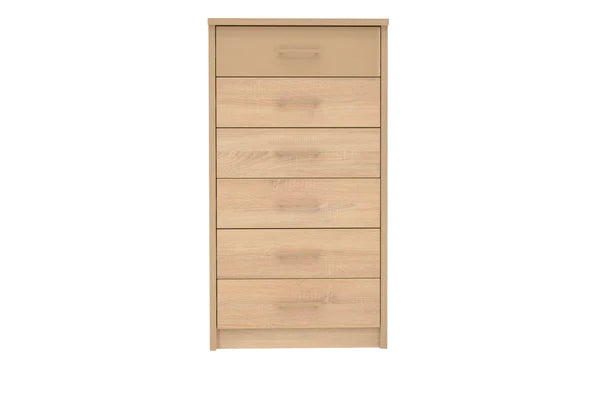 Luscanny Large Wooden Chest of 6 Drawers