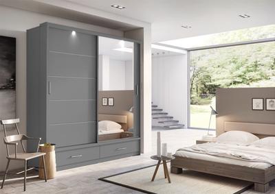 Zinsom Double Large Wooden Wardrobe 200cm in 3 Colours