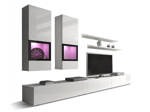 Levvrazae TV Set For Living Room  with TV Stand & Display Cabinets