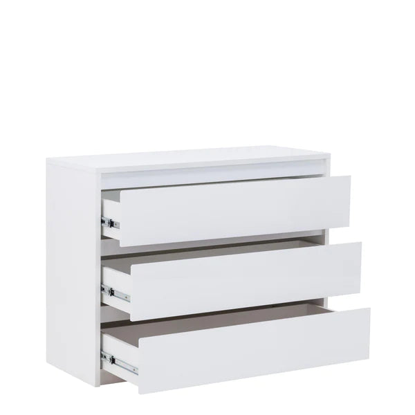 Luscanny Isliano Chest of Drawers 3 Drawers in White
