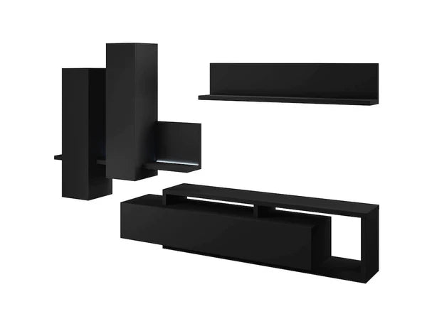 Luscanny Bolotza polished Wooden Entertainment Unit with TV Stand and Display Unit in 4 colours