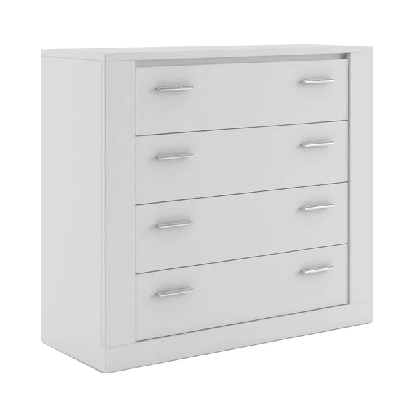 Lucanny High Gloss Large Chest of 4 Drawers and 2 Door Cabinet Storage Unit