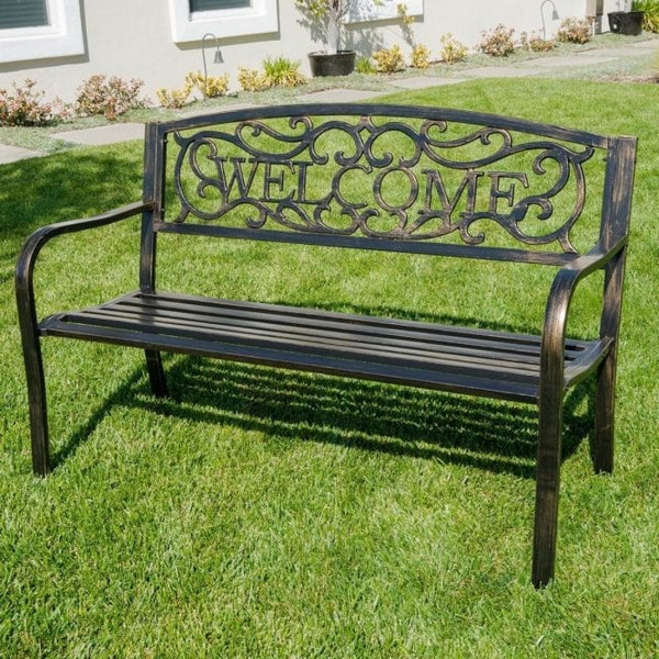 Large 2 Seater Welcome Garden Patio Bench