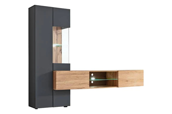 Luscanny Large High Gloss TV Entertainment Unit with Storage Cabinet