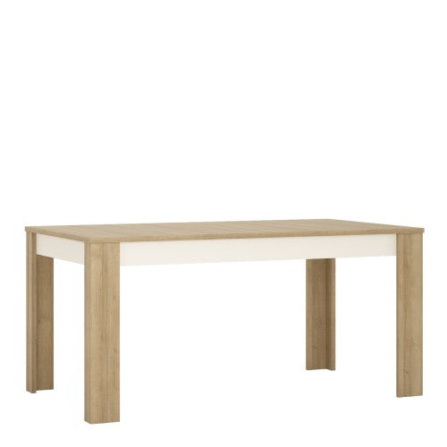 Marvezzi Large extending dining table 160/200 cm in Riviera Oak/White High Gloss