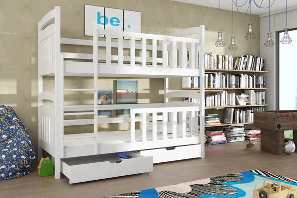Luscanny Sebziry Bunk bed with storage Pods with mattress