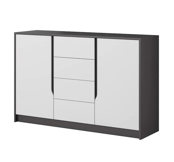 Luscanny Sega Design Chest of 3 Drawers and 2 Doors 138cm