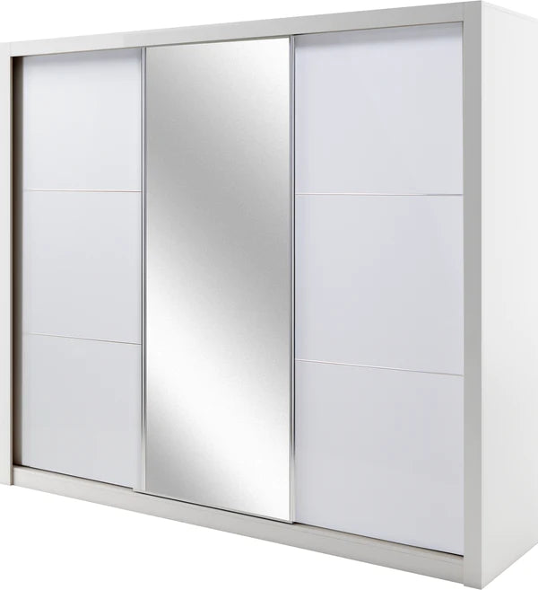Sacrima Large High Functional Multi-Design Mirror Door Wardrobe 208cm
