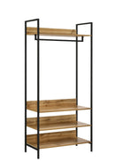 4 Tier Open Wardrobe & Shelves, Coat & Garment Rack Hanging Rail Cloth Rack, Dryer Freestanding Wardrobe For Dressing Room, Bedroom