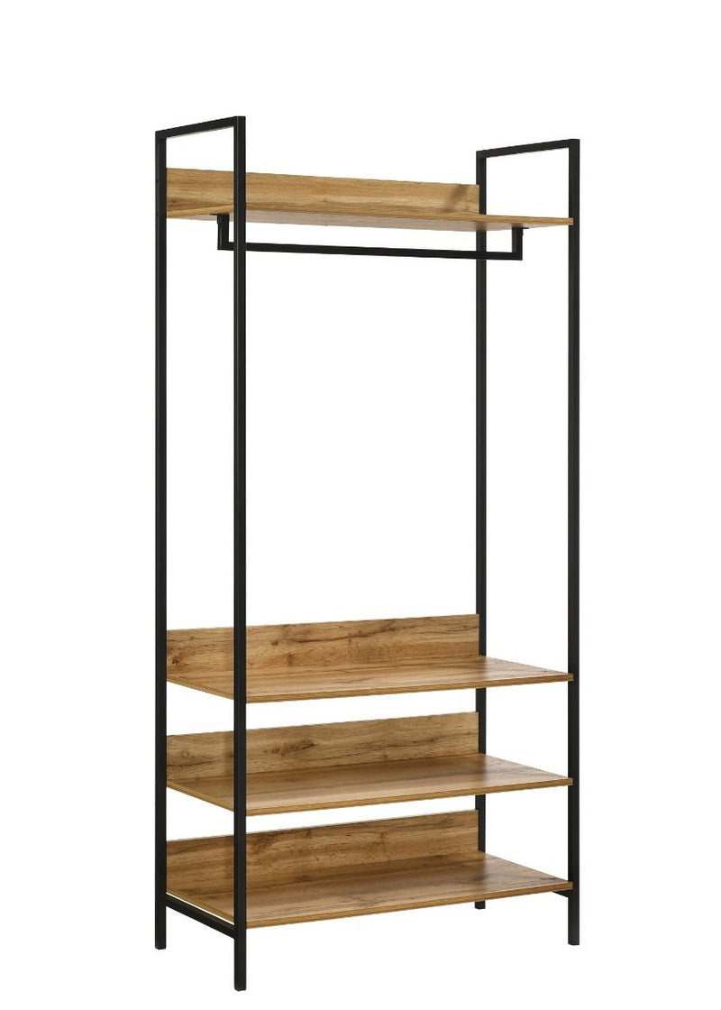 4 Tier Open Wardrobe & Shelves, Coat & Garment Rack Hanging Rail Cloth Rack, Dryer Freestanding Wardrobe For Dressing Room, Bedroom