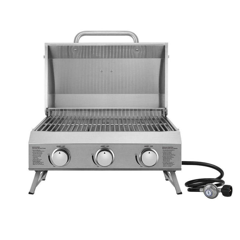 NXR 3 Burner Stainless Steel Table Top Gas Barbecue BBQ