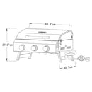 NXR 3 Burner Stainless Steel Table Top Gas Barbecue BBQ