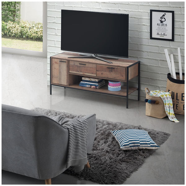 Zinsom Rustic Effect TV Cabinet in Oak