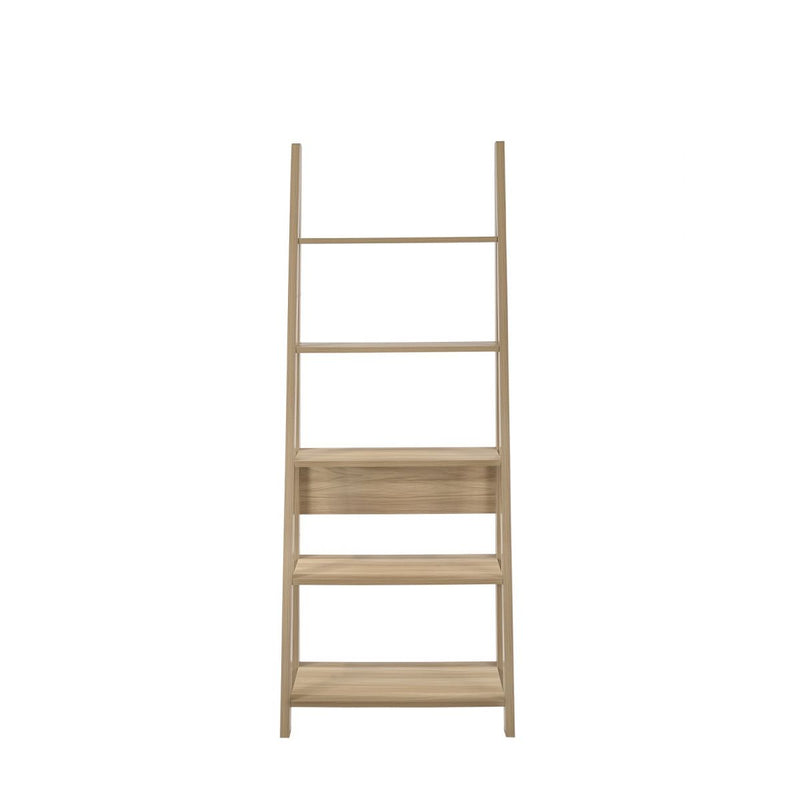 Zinsom Contemporary Design Ladder Bookcase 5 Tier Oak