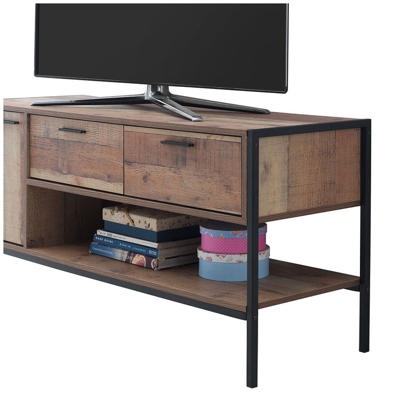 Zinsom Rustic Effect TV Cabinet in Oak