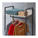2 Tier Open Wardrobe & 2 Drawers, Coat & Garment Rack Hanging Rail Cloth Rack, Dryer Freestanding Wardrobe For Dressing Room, Bedroom