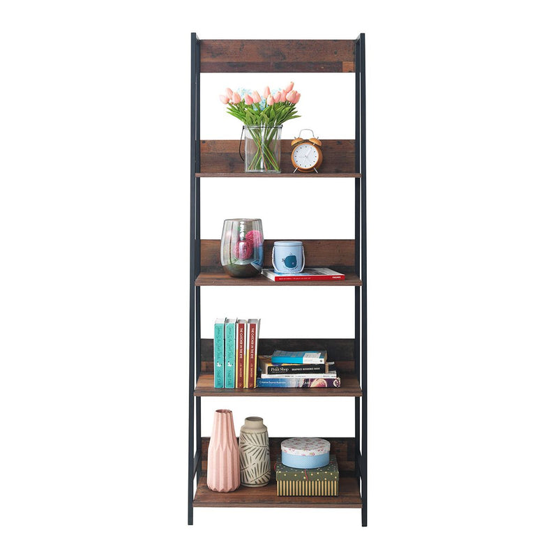 Zinsom Large 4 Tier Bookcase with Metal Shelves