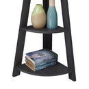 Zinsom 5 Tier Corner Ladder Bookcase Shelf Black