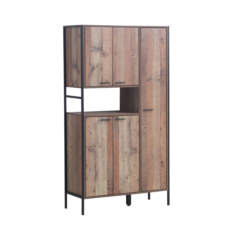 Zinsom Large 5 Door Storage Cabinet with 1 Drawer Freestanding Tall Shelf Organizer Multifunctional Rack