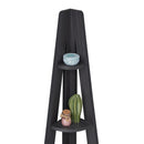 Zinsom 5 Tier Corner Ladder Bookcase Shelf Black