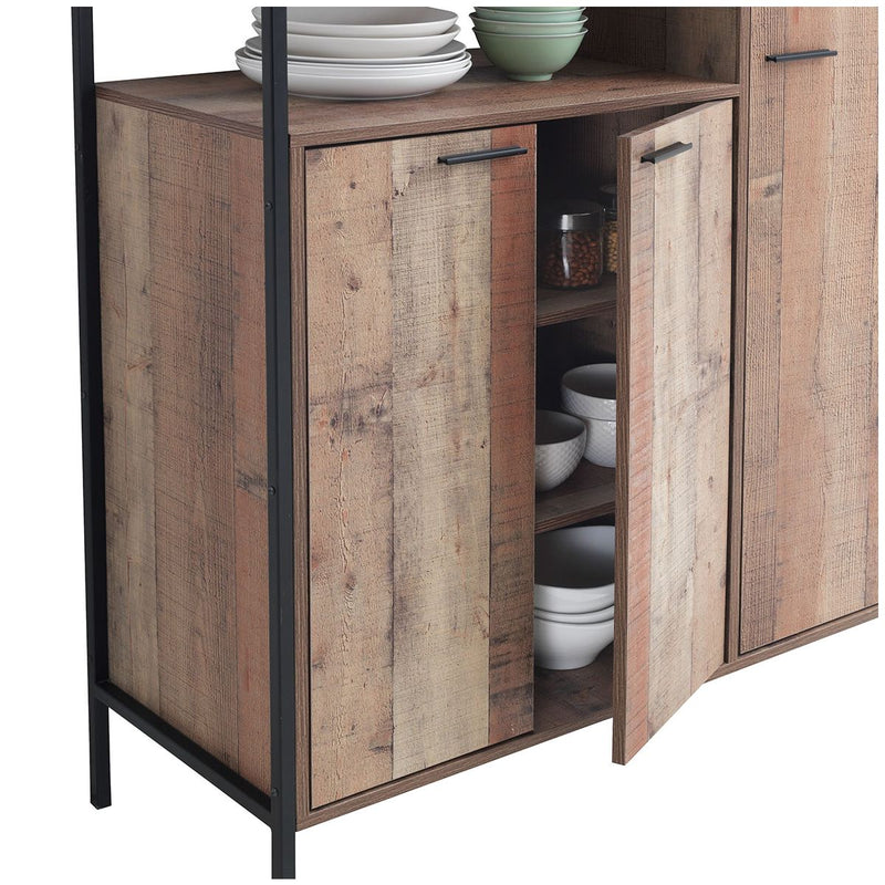 Zinsom Large 5 Door Storage Cabinet with 1 Drawer Freestanding Tall Shelf Organizer Multifunctional Rack