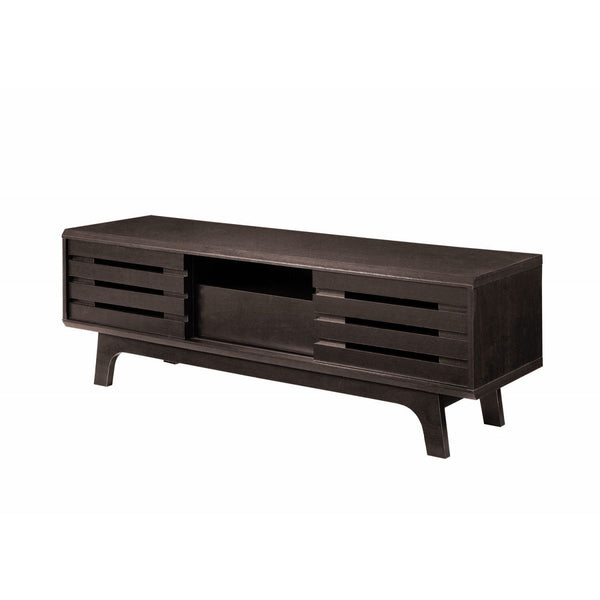 Zinsom TV Cabinet Shelf with 2 Sliding Doors in Dark Oak