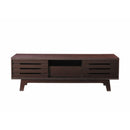 Zinsom TV Cabinet Shelf with 2 Sliding Doors in Dark Oak