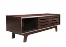 Zinsom TV Cabinet Shelf with 2 Sliding Doors in Dark Oak