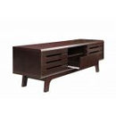 Zinsom TV Cabinet Shelf with 2 Sliding Doors in Dark Oak