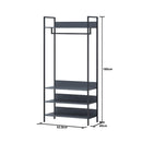 Large 4 Tier Open Wardrobe & Shelves 180cm, Coat & Garment Rack Hanging Rail Cloth Rack, Dryer Freestanding Wardrobe For Dressing Room, Bedroom