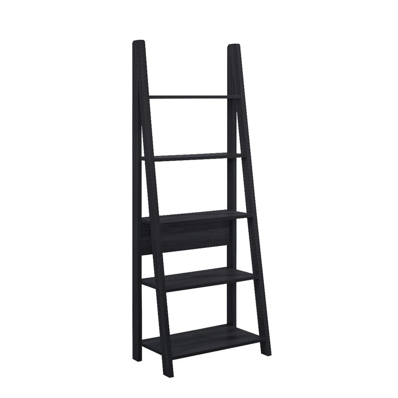 Zinsom Contemporary Design Ladder Bookcase 5 Tier Black