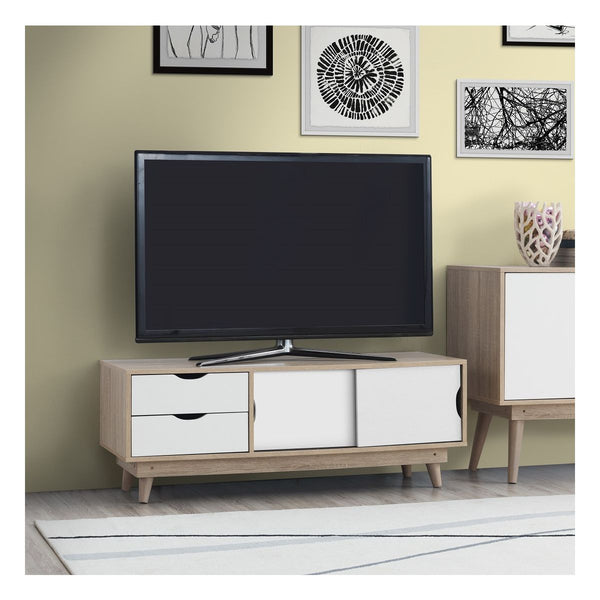 Zinsom Modern 2 Door & 2 Drawer TV Unit in Samoan Oak