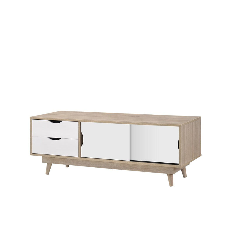 Zinsom Modern 2 Door & 2 Drawer TV Unit in Samoan Oak