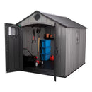 Lifetime 8ft x 10ft (2.4 x 3m) Wood Look Storage Shed - Model 60295U