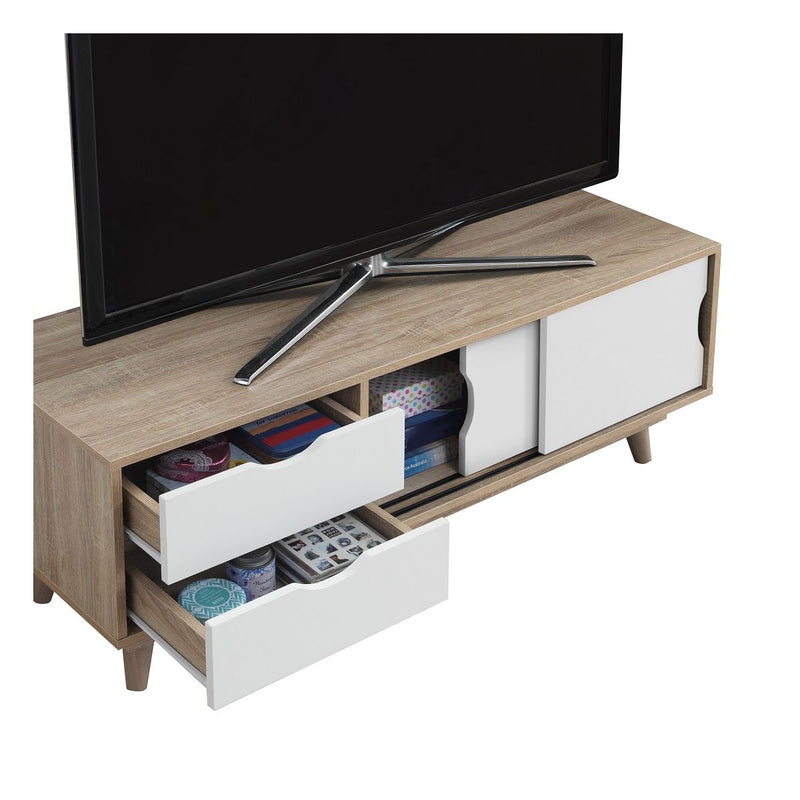 Zinsom Modern 2 Door & 2 Drawer TV Unit in Samoan Oak