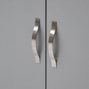 3 Door Wardrobe & Shelves with 2 Drawers 180cm, Modern Wooden Clothes Storage Cupboards for Bedroom with Hanging Rail