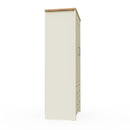 2 Door Wardrobe, Wooden Wardrobe with Drawer Bedroom Storage Furniture Large Cupboard Hanging Bar Clothes Rail Storage