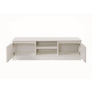 Zinsom 120cm TV Cabinet Stand with 2 Doors and 2 Drawers in White