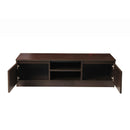 Zinsom 120cm TV Cabinet Stand with 2 Doors and 2 Drawers in Brown