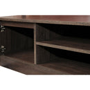 Zinsom 120cm TV Cabinet Stand with 2 Doors and 2 Drawers in Brown