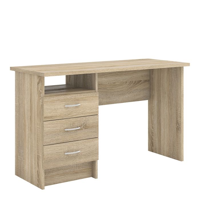 3 Drawer Home Computer Office Desk Table | 1 Storage Shelf Workstation | Large Writing Study Table